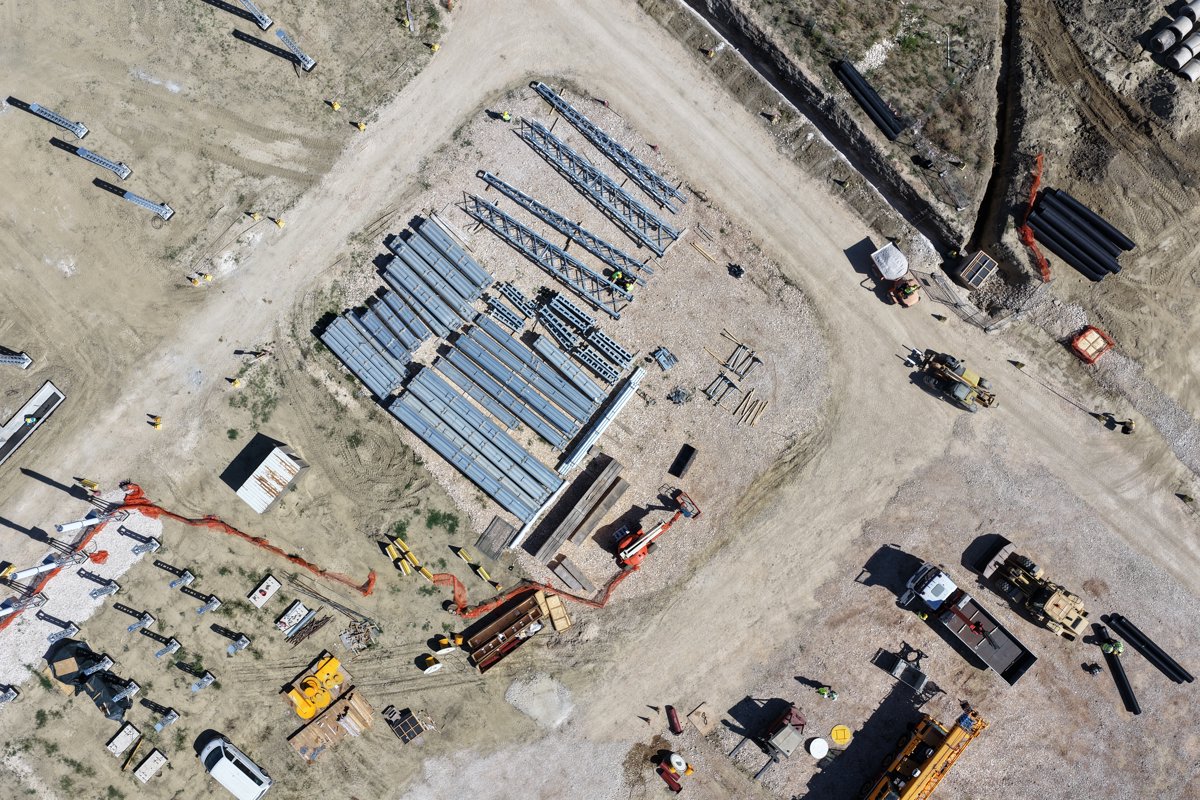 Drone 3d model of OST Njësia Operative Kraftwerk Flier in fabrika e vajit Aerial drone 3d model in Fier, Fier County, AL