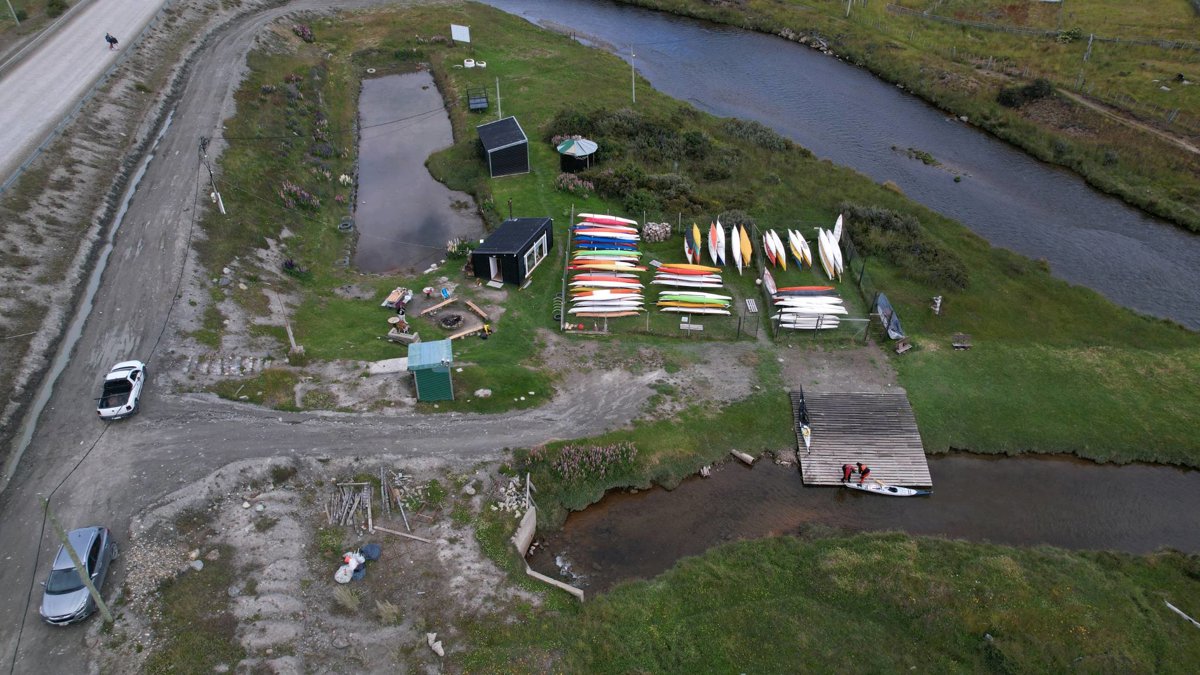 Drone 3d model of Shimawaia Bungalow Rio Olivia Vacation Home in bungalow rio olivia Aerial drone 3d model in Ushuaia, Tierra Del Fuego Province, AR