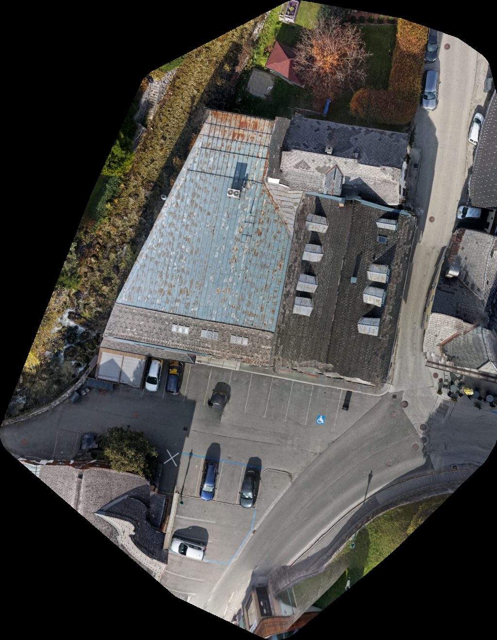 Drone map of Dr Diether Ribitsch Schmerzpraxis Aussee Aerial drone map in Bad Mitterndorf, Steiermark, AT