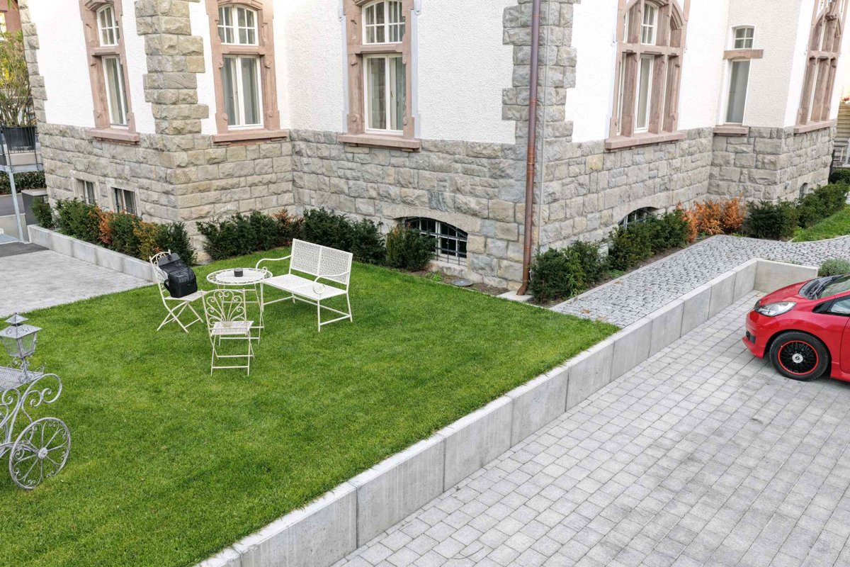 Drone 3d model of Boutique Hotel by Maier Villa Robert Bösch in lustenau sandstraße Aerial drone 3d model in Lustenau, Vorarlberg, AT