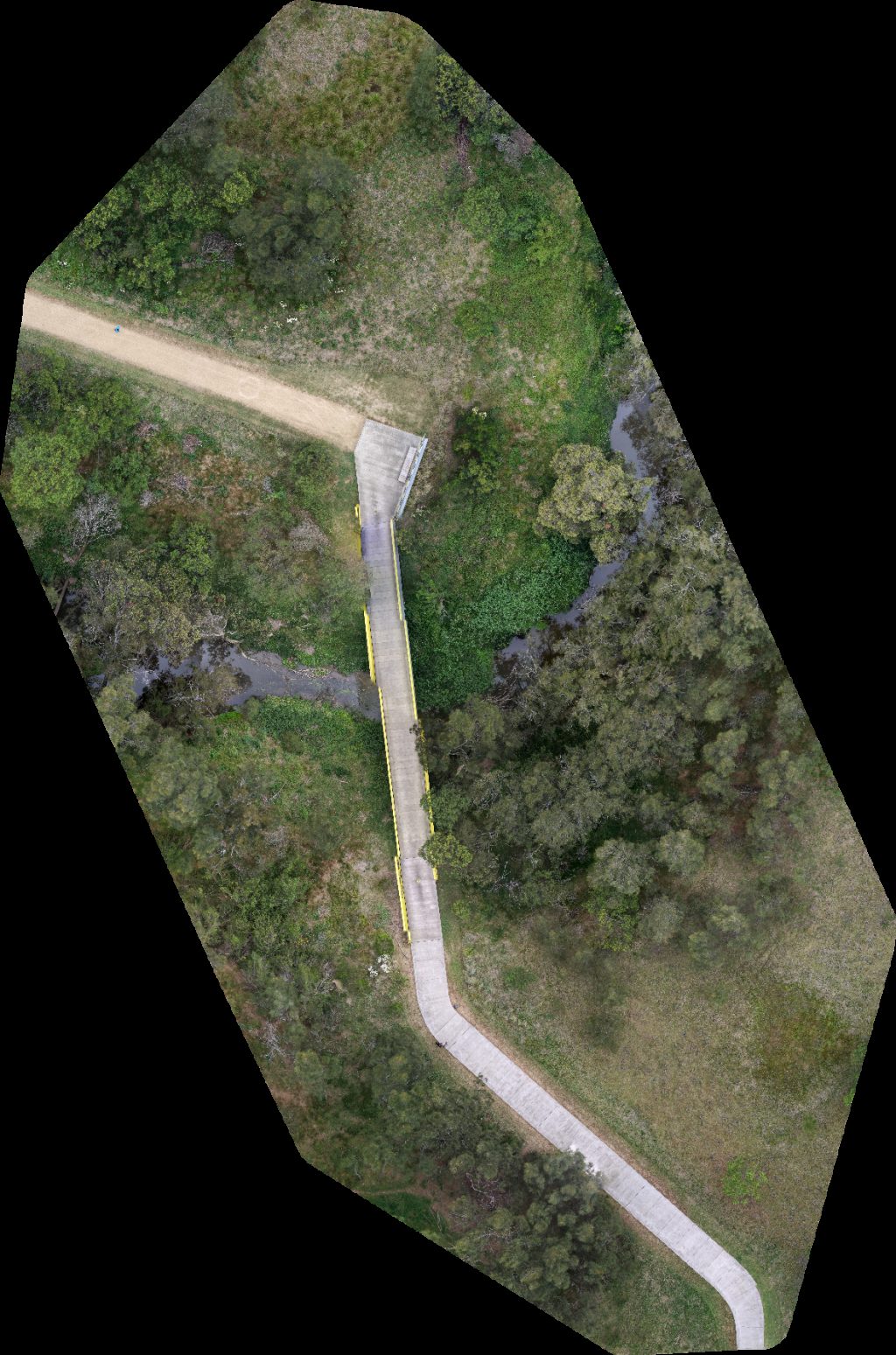 Drone map of Yellow bridge WinTheForce in steeltrap dr before Aerial drone map in Bungarribee, Nsw, AU