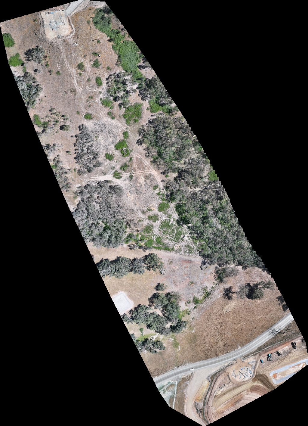 Drone map of Uungula homestead Oxleypark Aerial drone map in Wuuluman, Nsw, AU
