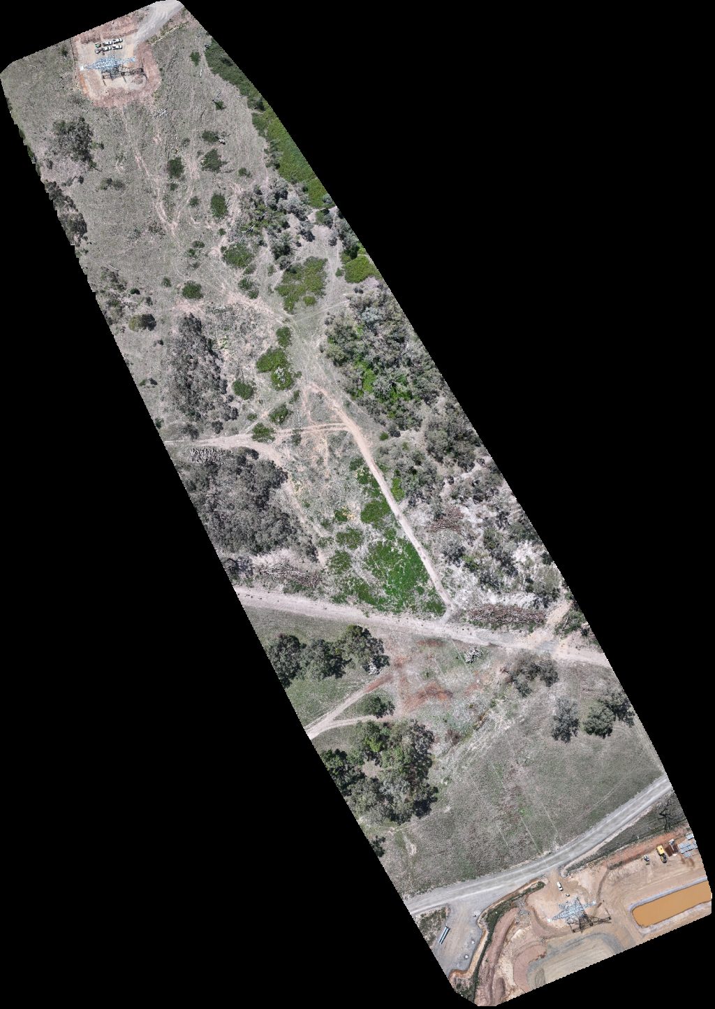 Drone map of Uungula homestead Oxleypark Aerial drone map in Wuuluman, Nsw, AU