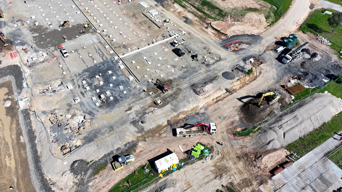 Drone 3d model of Uungula windfarm connection switching station Wind Farm in wellington solar farm Aerial drone 3d model in Wuuluman, Nsw, AU