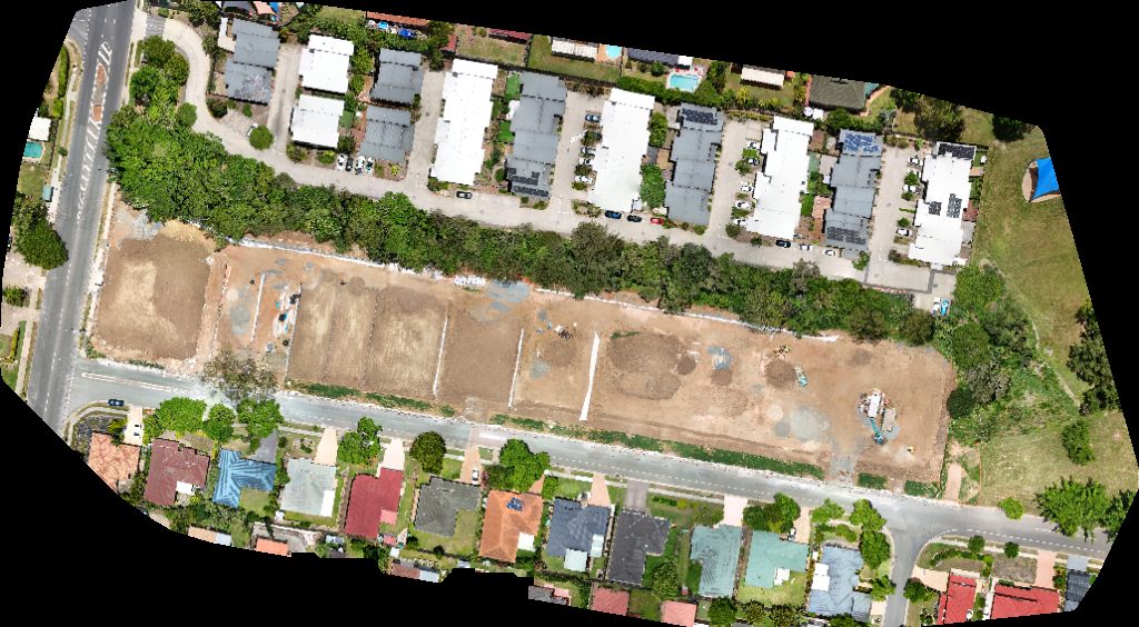 Drone map of NBC C Gracesther Sports in 3bd townhouse close Aerial drone map in Eight Mile Plains, Qld, AU
