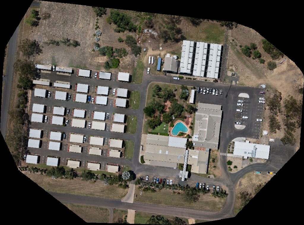 Drone map of Village National Pritchard Road Country Resort AAA Digital Antennas Tv Antenna Vast Installation Aerial drone map in Emerald, Qld, AU