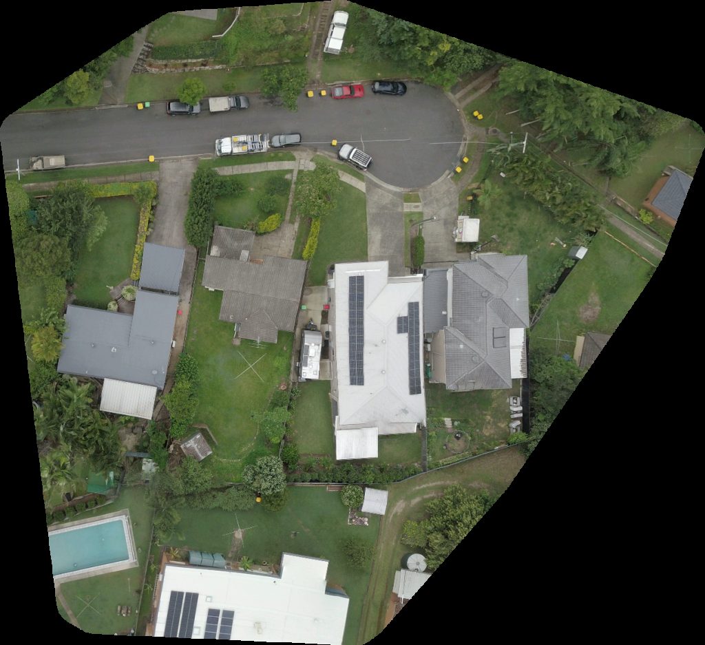 Drone map of Elegant Villa Near Shopping Mall Family Room with Bathroom Park Preschool Kindergarten in moggill rd Aerial drone map in Kenmore, Qld, AU