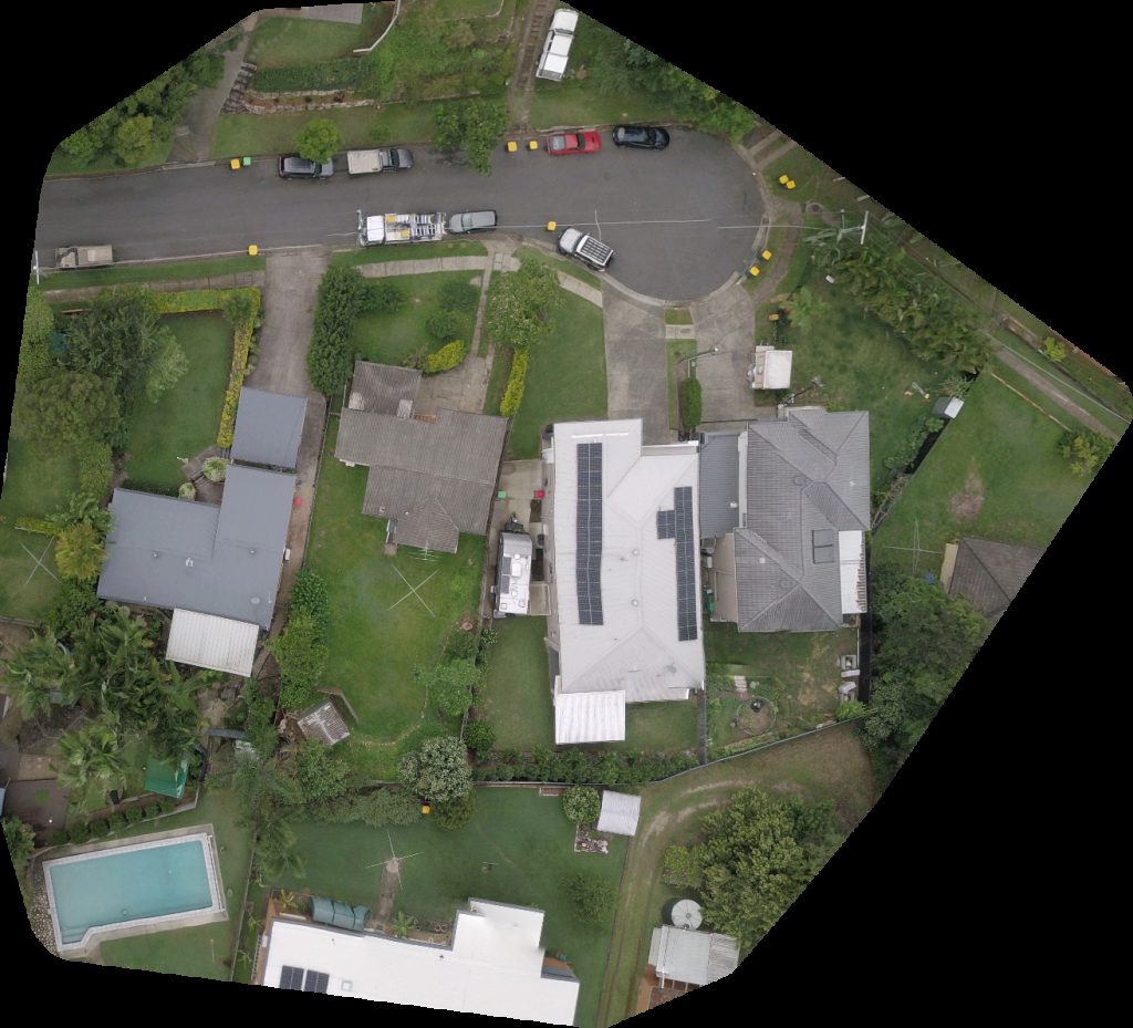 Drone map of Elegant Villa Near Shopping Mall Family Room with Bathroom Park Preschool Kindergarten in moggill rd Aerial drone map in Kenmore, Qld, AU