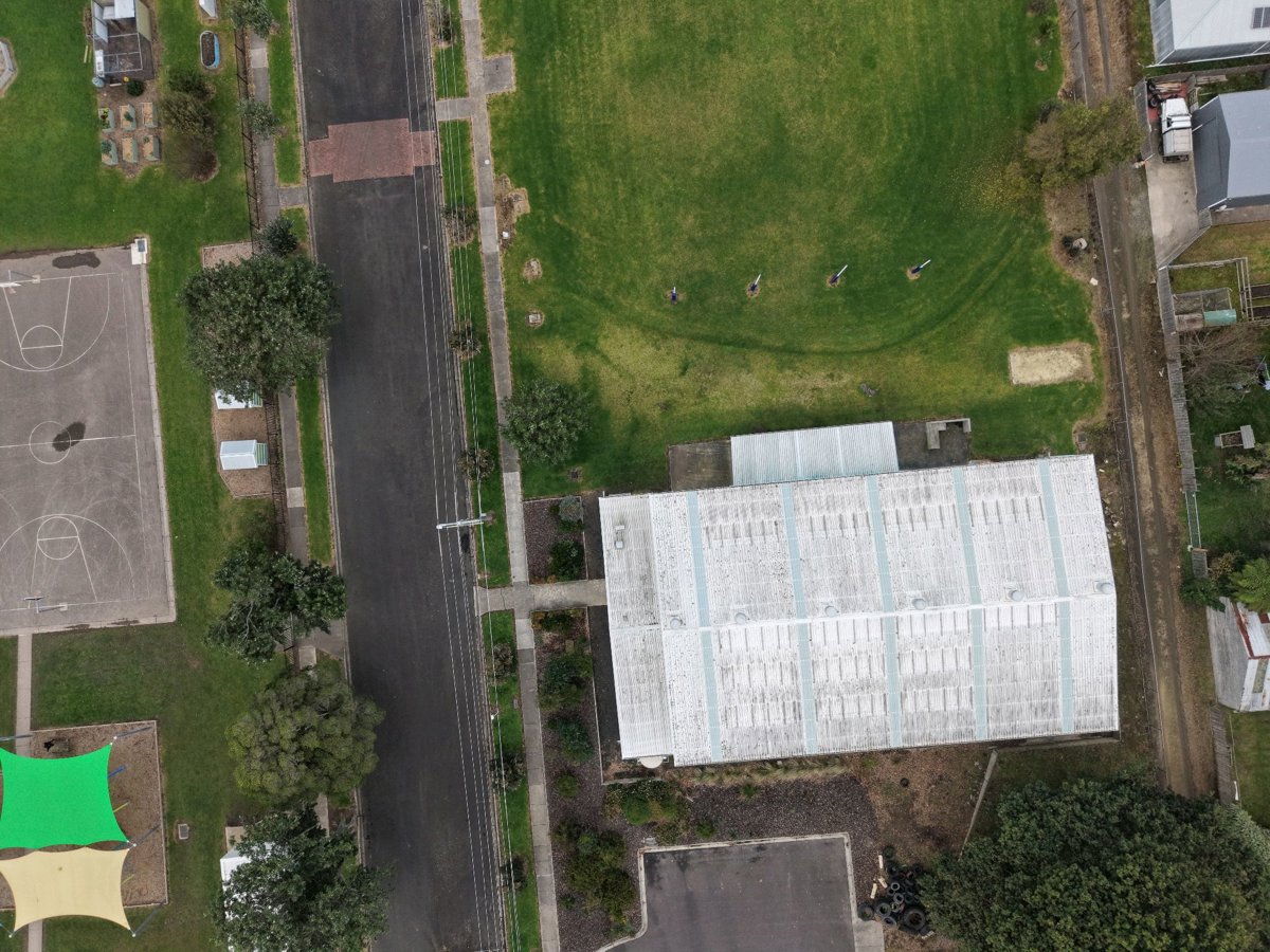 Drone 3d model of Minnow 2 Marlin Swim School Saint Thomas Anglican Church Aerial drone 3d model in Toora, Vic, AU