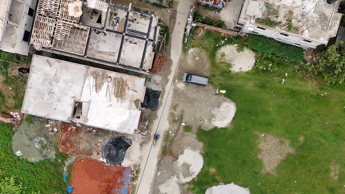 Drone 3d model of Nil Kutir Deloar House in শ খ ব Aerial drone 3d model in Magura, Khulna Division, BD