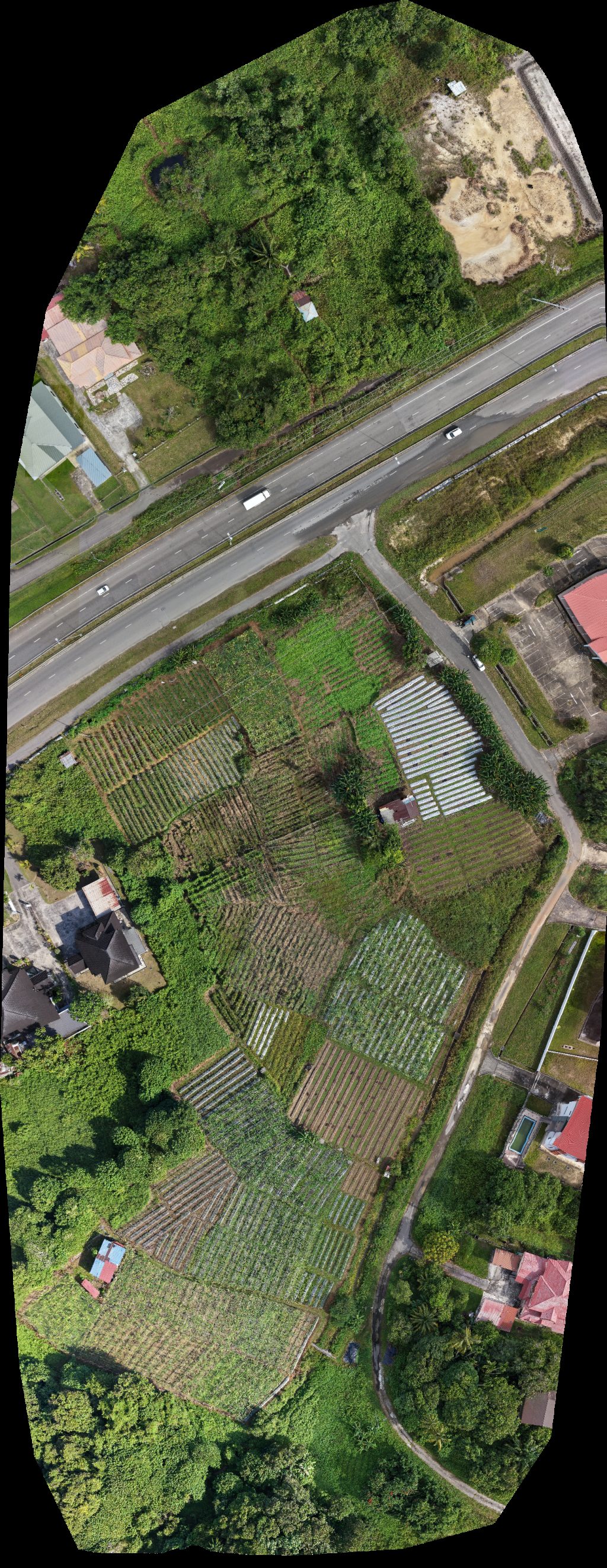 Drone map of Lumut Tamu Mister Friday in spark centre Aerial drone map in Liang, Belait District, BN