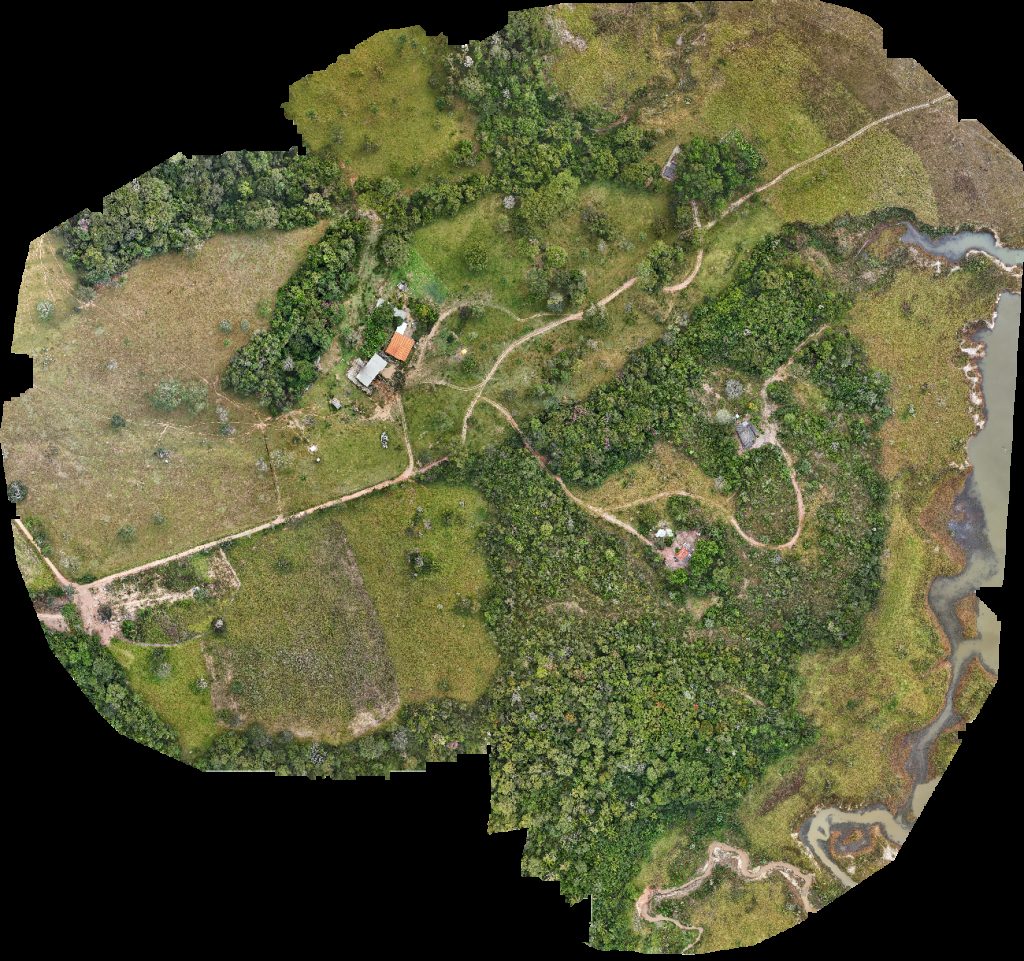 Drone map of RANCHO PAI São Jorge in rancho dos couto Aerial drone map in Perdizes, Mg, BR