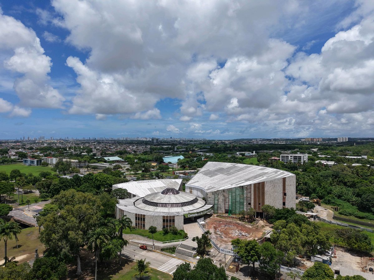 Drone 3d model of Centro de Convenções da UFPE Cinema in Cidade Universitária Aerial drone 3d model in Recife, Pe, BR