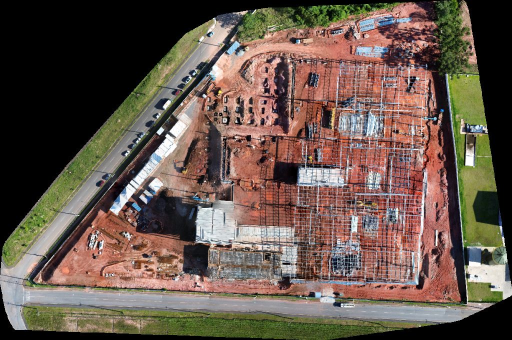 Drone map of Pizzaria Nelson Global Products Tubopress in Capela Velha Aerial drone map in Araucária, Pr, BR