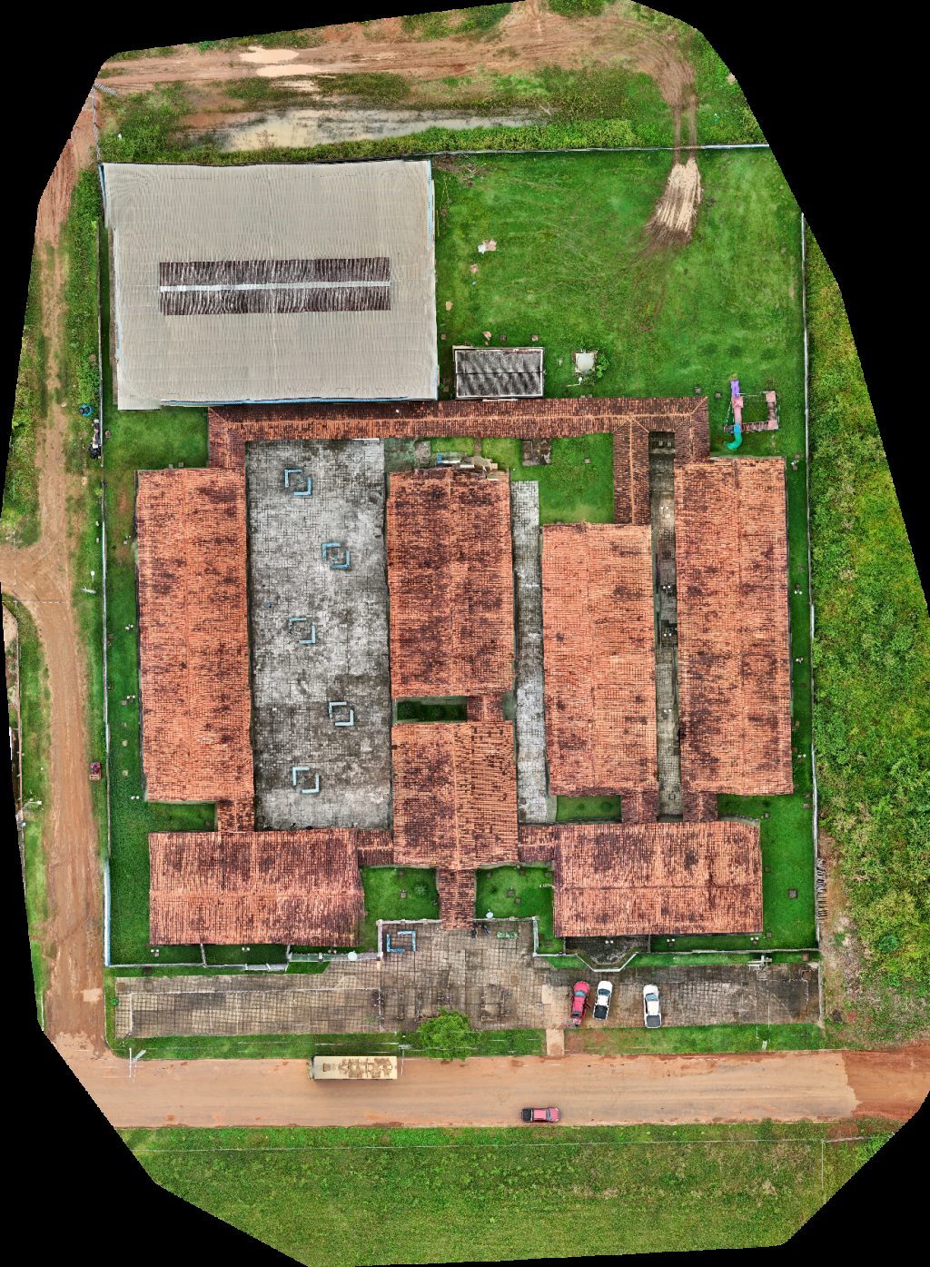 Drone map of EMEF Jose Serafim Barbosa Chácara do THÉO in colina verde Aerial drone map in Governador Jorge Teixeira, Ro, BR