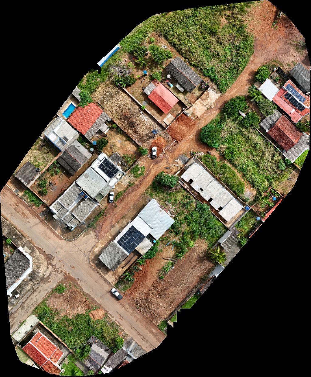 Drone map of Sorveteria Coelho Igreja Batista Nacional Da Benção Aerial drone map in Governador Jorge Teixeira, Ro, BR