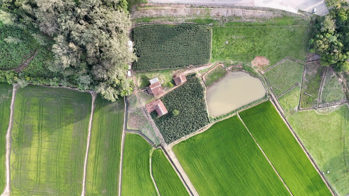 Drone 3d model of ElberVita Cosméticos Elber in Centro Aerial drone 3d model in Agronômica, Sc, BR