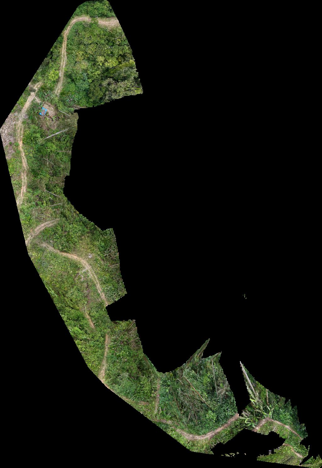 Drone map of SITIO KAAPORA bioarquitetura in Rio do Cedro Aerial drone map in Águas Mornas, Sc, BR