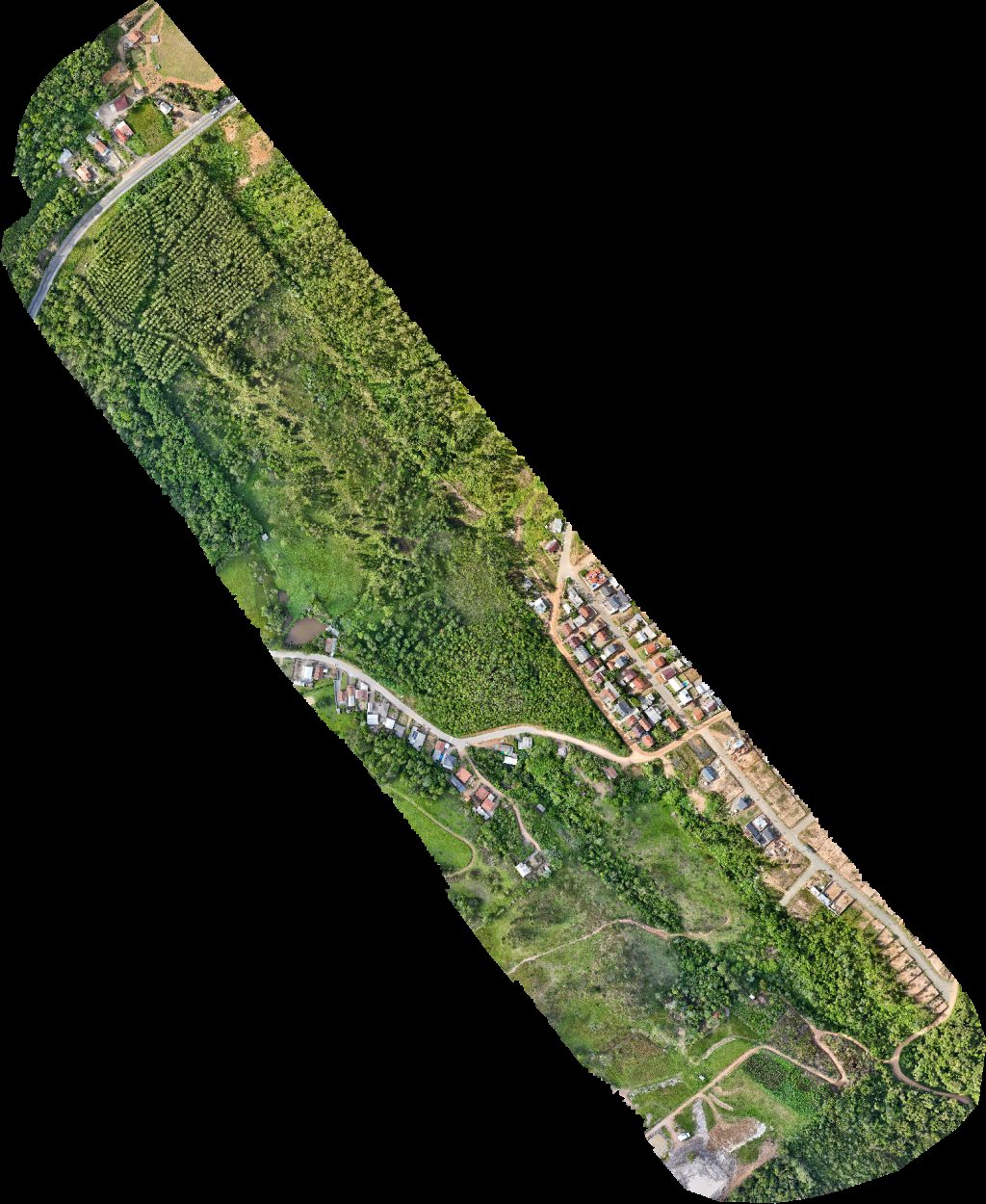 Drone map of Casa bili Tati Rosiane Nail Designer in serra sao miguel Aerial drone map in Ibirama, Sc, BR