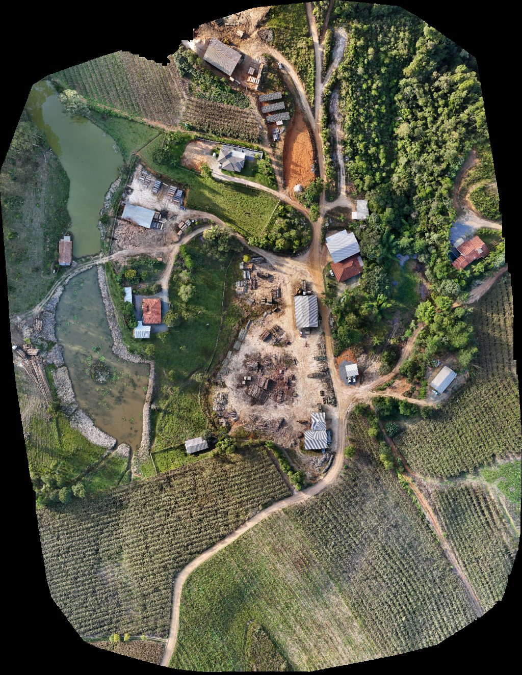 Drone map of Madell Madeiras Tratadas Antonio Gilmar Cognaco in Vargem dos bugres Aerial drone map in Leoberto Leal, Sc, BR