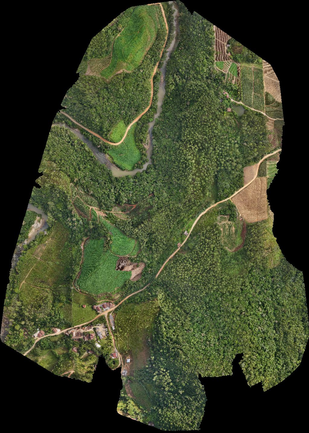Drone map of Rua Geral poço bonito Industria de Madeira São Paulo Angelo Madeiras Matriz in Poço Bonito Aerial drone map in Nova Trento, Sc, BR