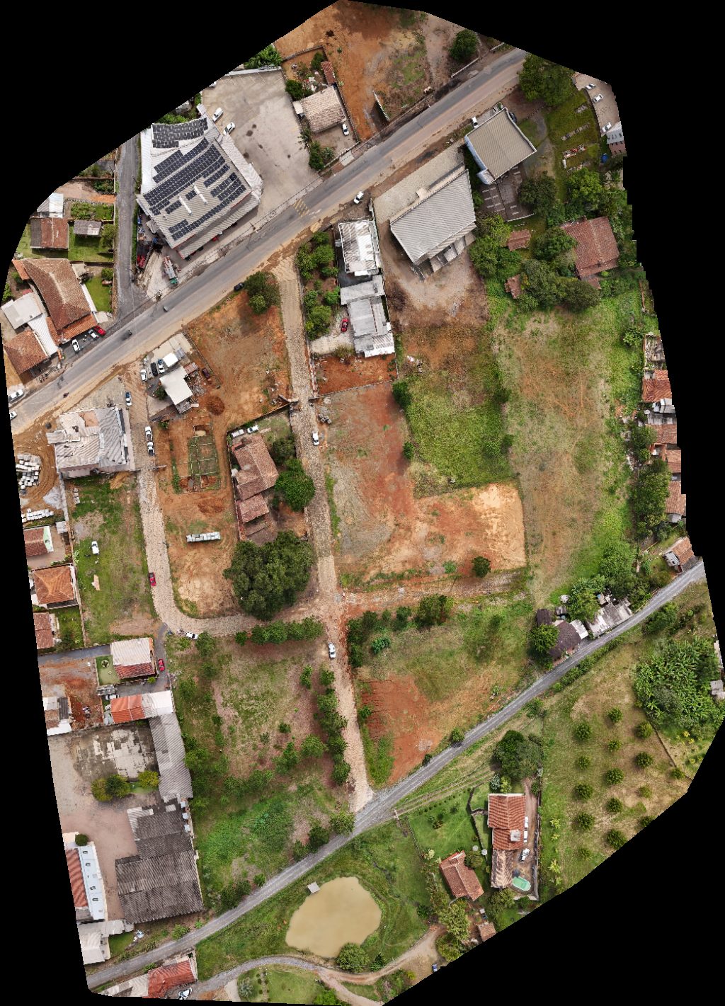 Drone map of Disk Gás e Borracharia jair de Cozinha em SC Capela Santa Ana in Barragem Aerial drone map in Rio do Sul, Sc, BR