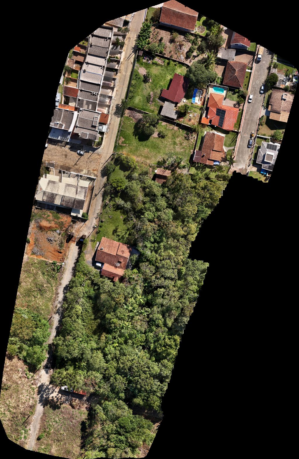 Drone map of Residencial Campos Condomínio Munique in Fundo Canoas Aerial drone map in Rio do Sul, Sc, BR