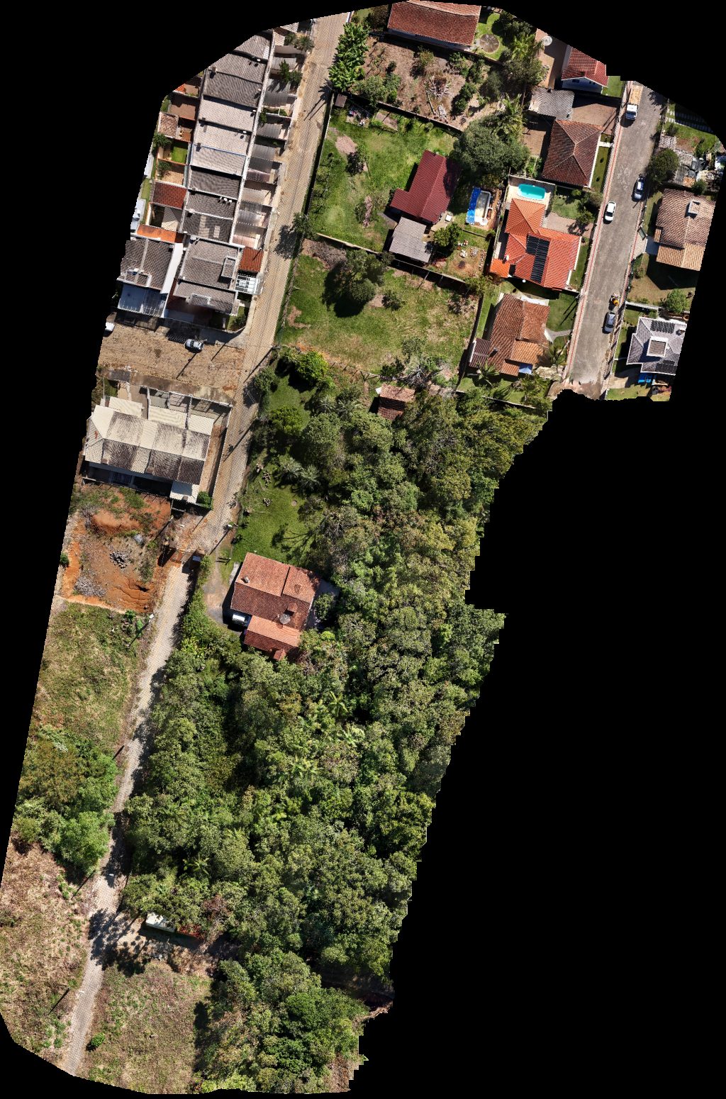 Drone map of Residencial Campos Condomínio Munique in Fundo Canoas Aerial drone map in Rio do Sul, Sc, BR