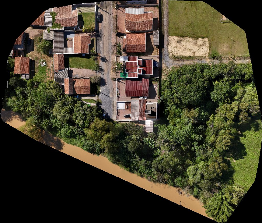 Drone map of Associação de Moradores Bairro Navegantes Academia da Saúde Polo in Navegantes Aerial drone map in Rio do Sul, Sc, BR