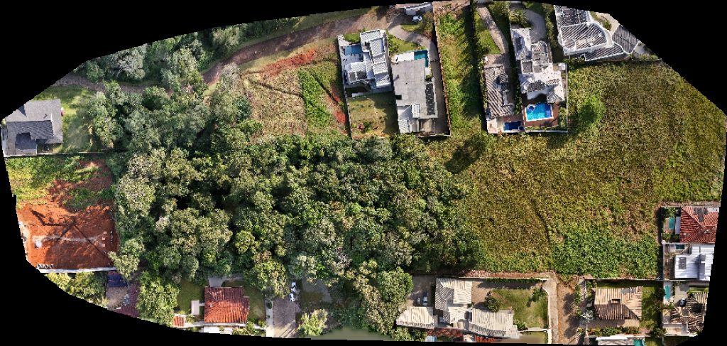 Drone map of Loteamento Schneider Área verde quadra B Parque Residencial in Sumaré Aerial drone map in Rio do Sul, Sc, BR
