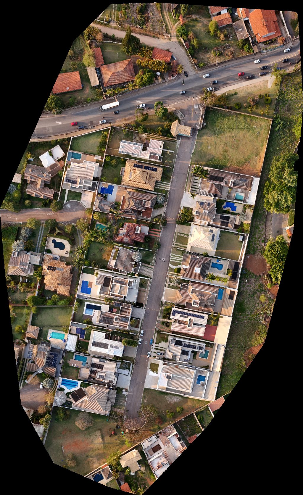 Drone map of Residencial Portal do Caxambu Artur Henrique Imagens Aéreas in Jardim Caxambu Aerial drone map in Jundiaí, Sp, BR