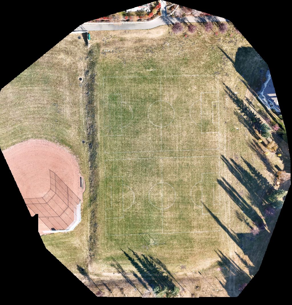 Drone map of West Springs Diamond Park in West Springs Aerial drone map in Calgary, Ab, CA