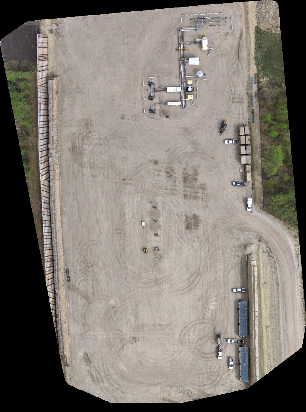 Drone map of Leafland Gas Plant in rocky mountain house Aerial drone map in Clearwater County, Ab, CA