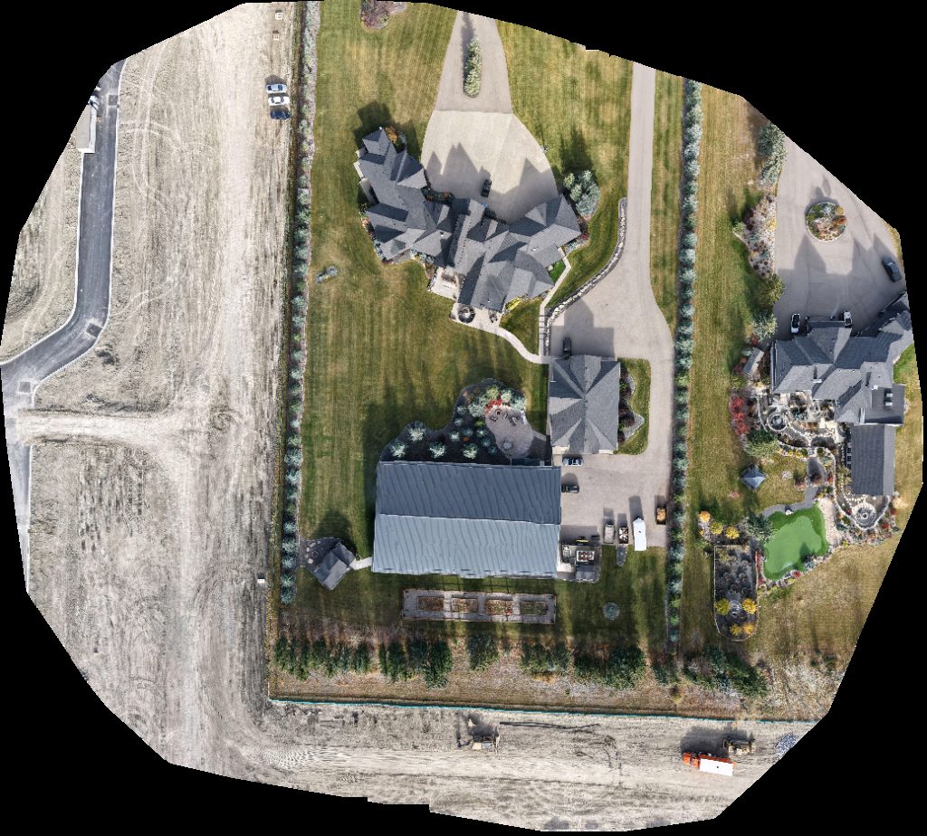 Drone map of Heritage Crossing A Partners Community Furniture Maker John Morel in heritage pointe Aerial drone map in Foothills County, Ab, CA