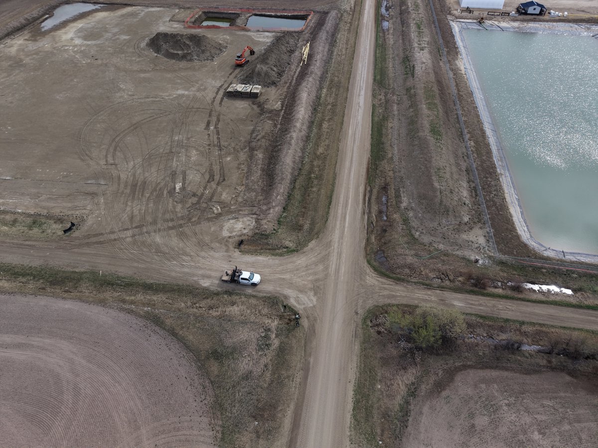 Drone 3d model of CSV Midstream Albright Facility Little Lake Trail in la glace Aerial drone 3d model in Grande Prairie County No. 1, Ab, CA