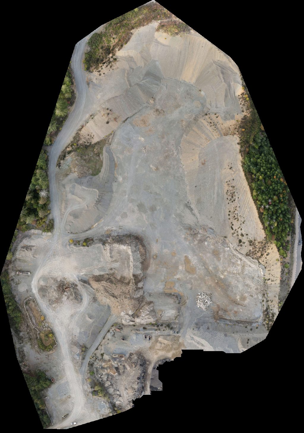Drone map of Hyland pit Tayco Paving Co Aerial drone map in Cumberland, Bc, CA
