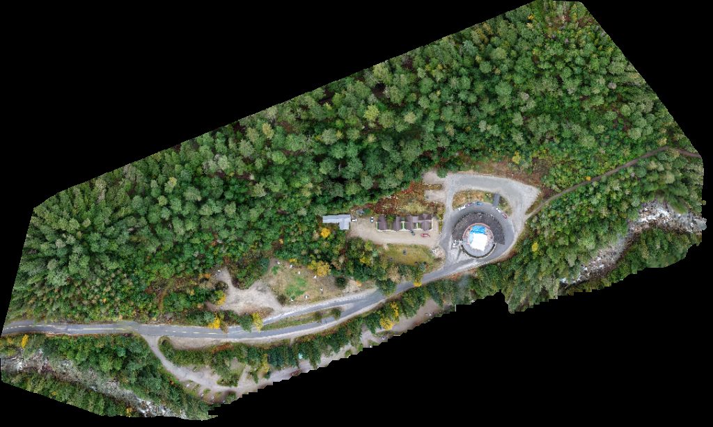 Drone map of Hot Springs Campground in nakusp hot springs Aerial drone map in Nakusp, Bc, CA