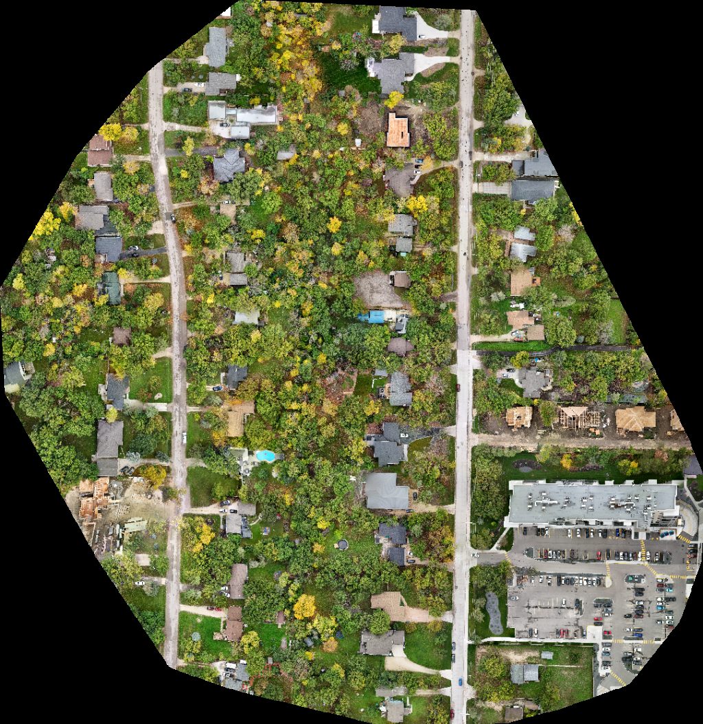 Drone map of Brako Building Concepts Inc Eastbound Roblin at Shenfield in Marlton Aerial drone map in Winnipeg, Mb, CA