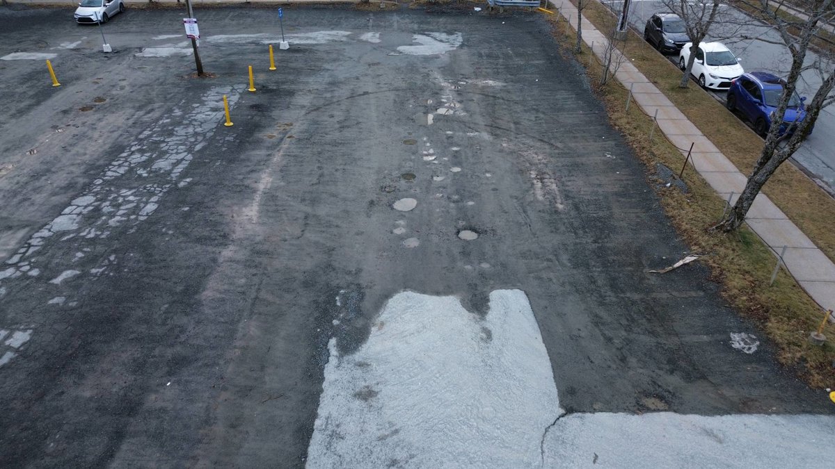 Drone 3d model of parkinglot Sacred Heart School of in South End Aerial drone 3d model in Halifax, Ns, CA