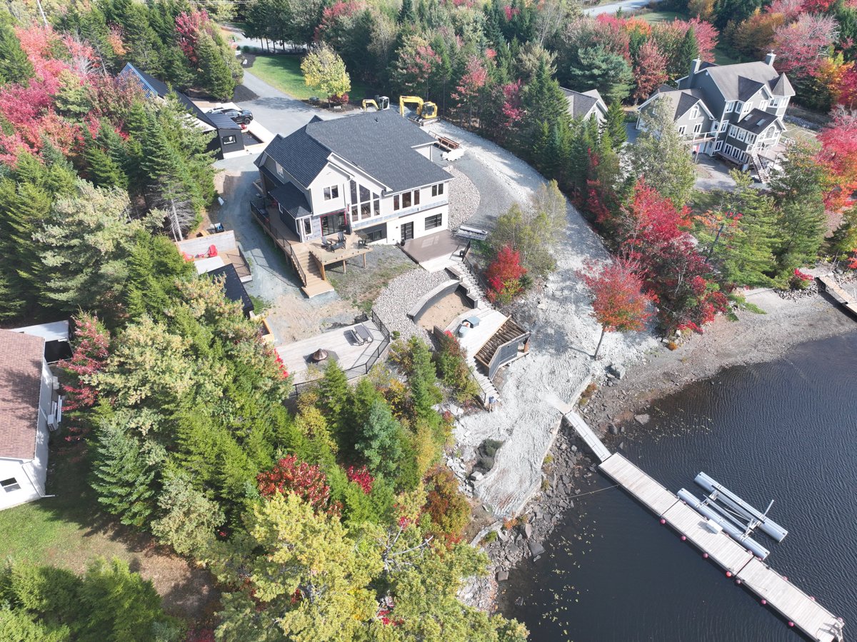 Drone 3d model of Sogo Body Therapy Jasmin MacKinnon Tower Contracting Inc in indigo shores Aerial drone 3d model in Lucasville, Ns, CA