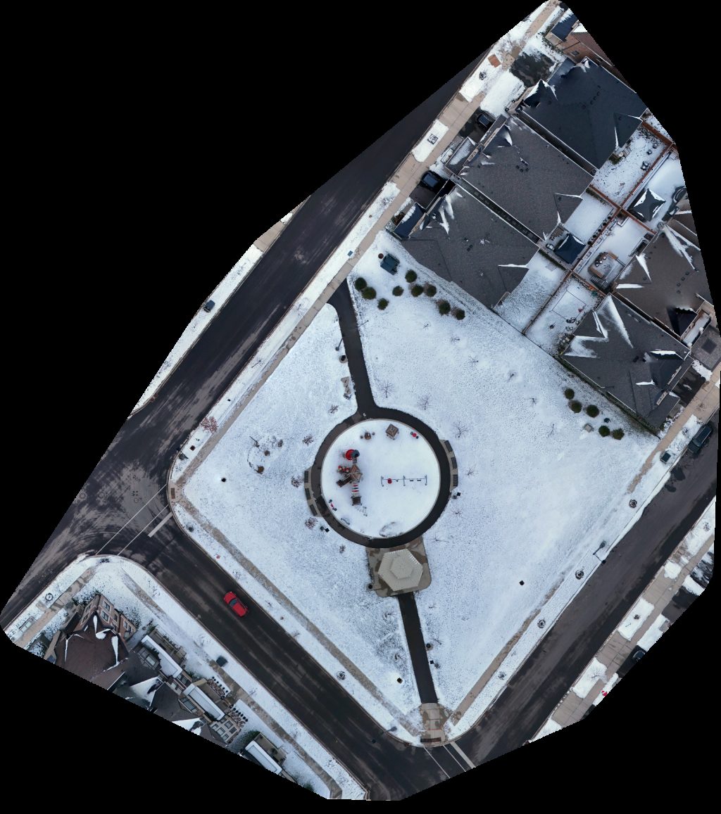 Drone map of Bowbeer Parkette Nidah s Little Sprouts Home Daycare Aerial drone map in Oakville, On, CA