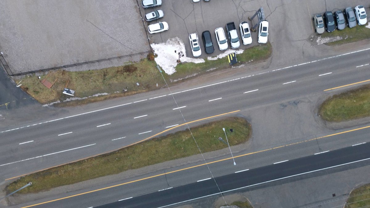 Drone 3d model of SacWal Flooring Canada Mazda in woodstock chrysler Aerial drone 3d model in Woodstock, On, CA