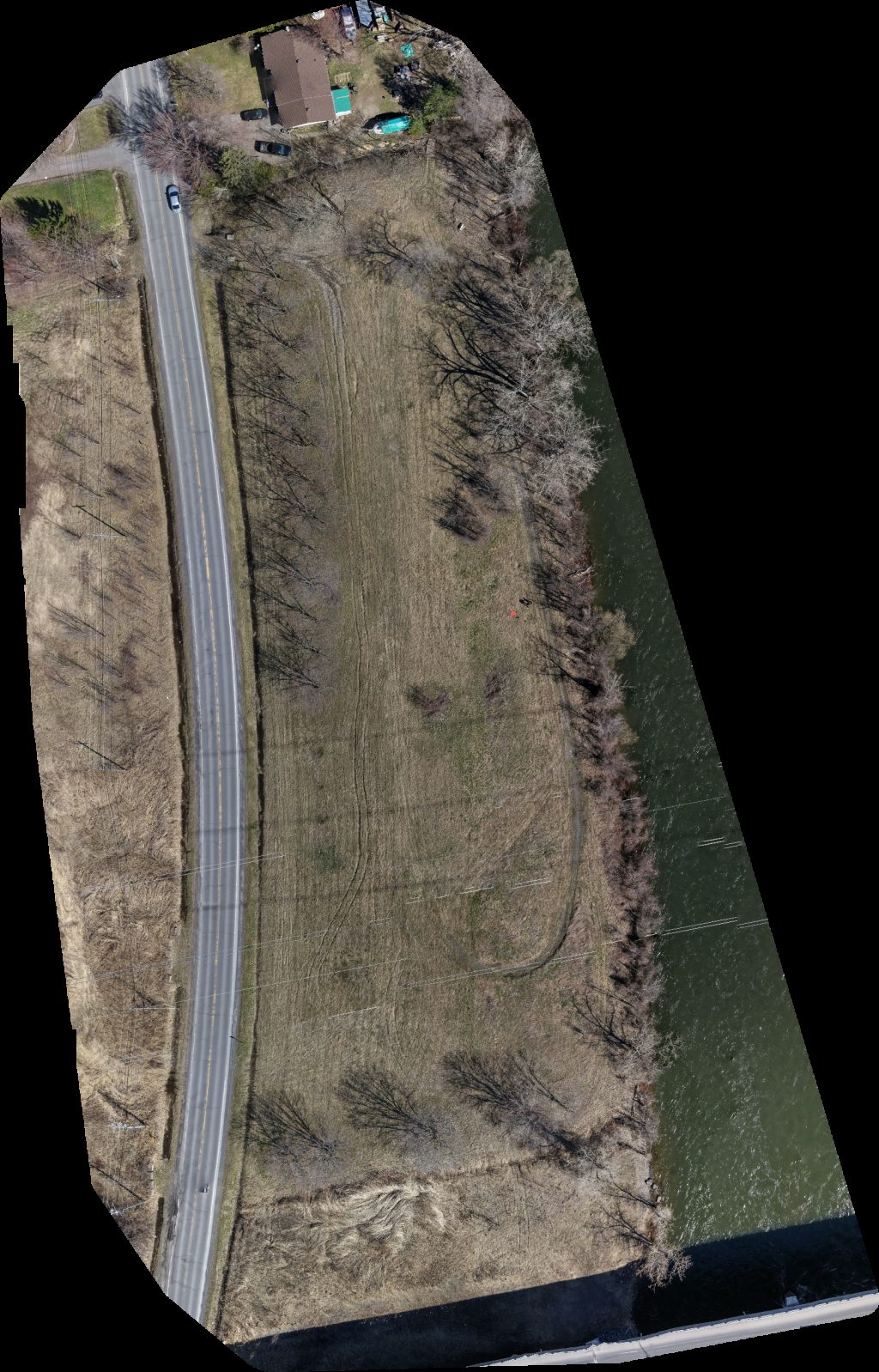 Drone map of Pont Michel Chartrand Chemin Ste Therese in des patriotes Aerial drone map in Richelieu, Qc, CA