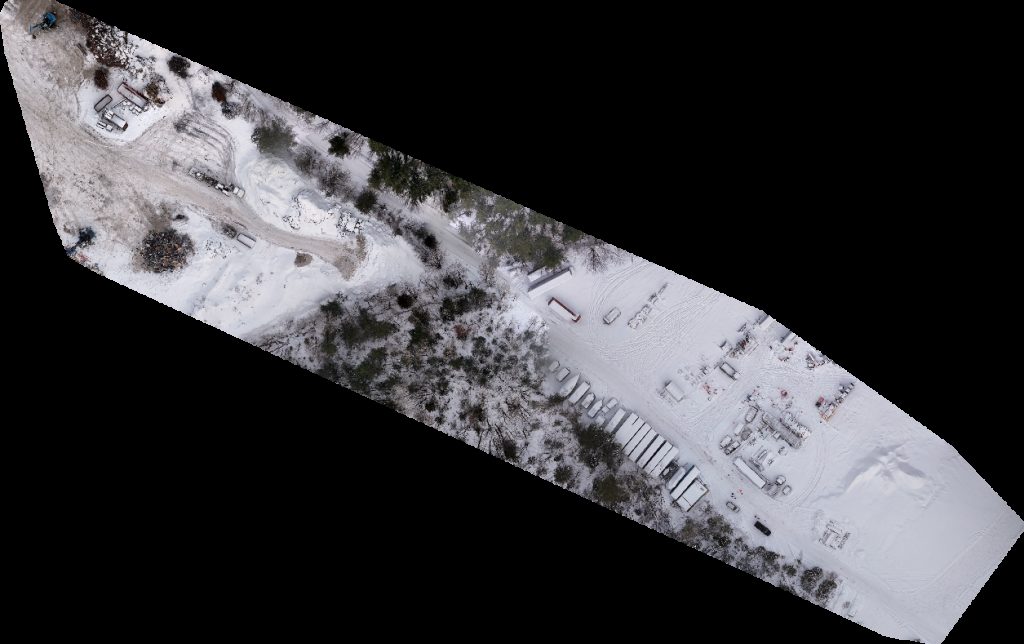 Drone map of residential apartments for rent Autometaux Recyclage Aerial drone map in Sainte-Anne-des-Plaines, Qc, CA