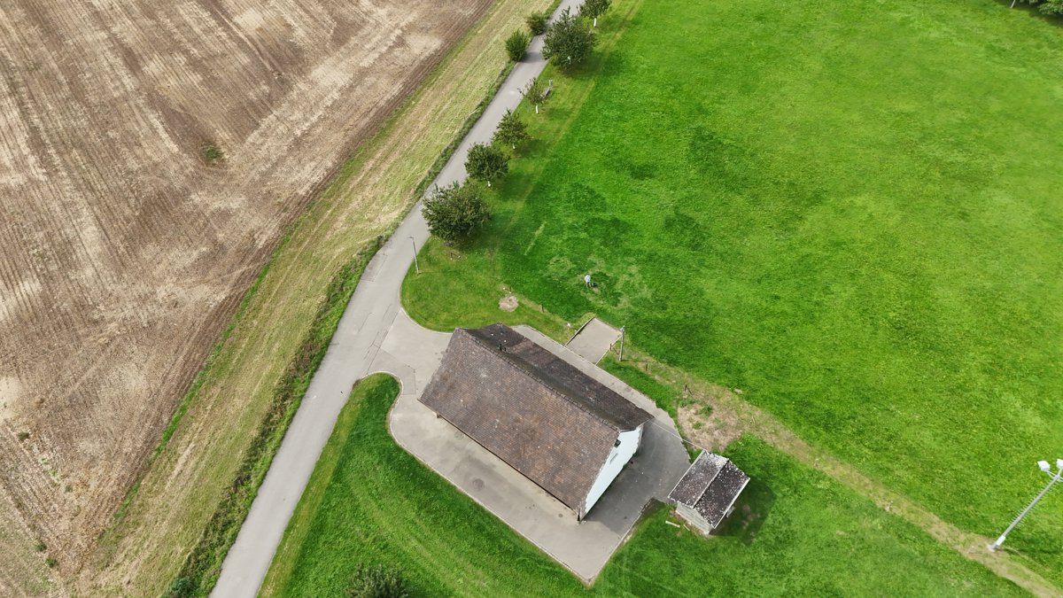 Drone 3d model of Eisweiher M C Wegmüller Bauingenieurbüro Bergwasserspezialisten Härtestabilisation Depotsteine Aerial drone 3d model in Riehen, Bs, CH