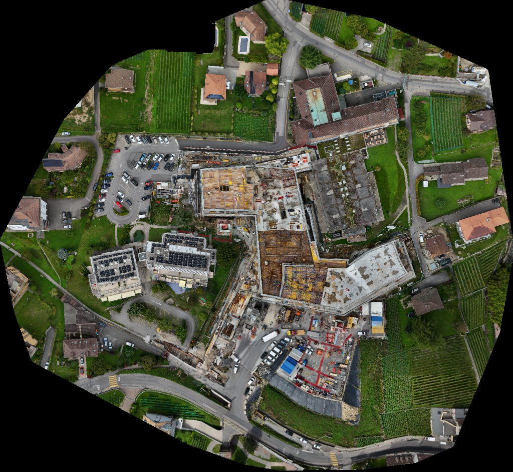 Drone map of CMS Cully Hôpital de in de lavaux Aerial drone map in Bourg-en-Lavaux, Vd, CH