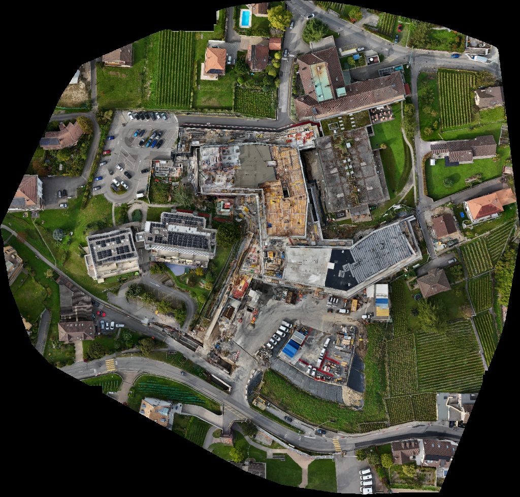 Drone map of CMS Cully Hôpital de in de lavaux Aerial drone map in Bourg-en-Lavaux, Vd, CH