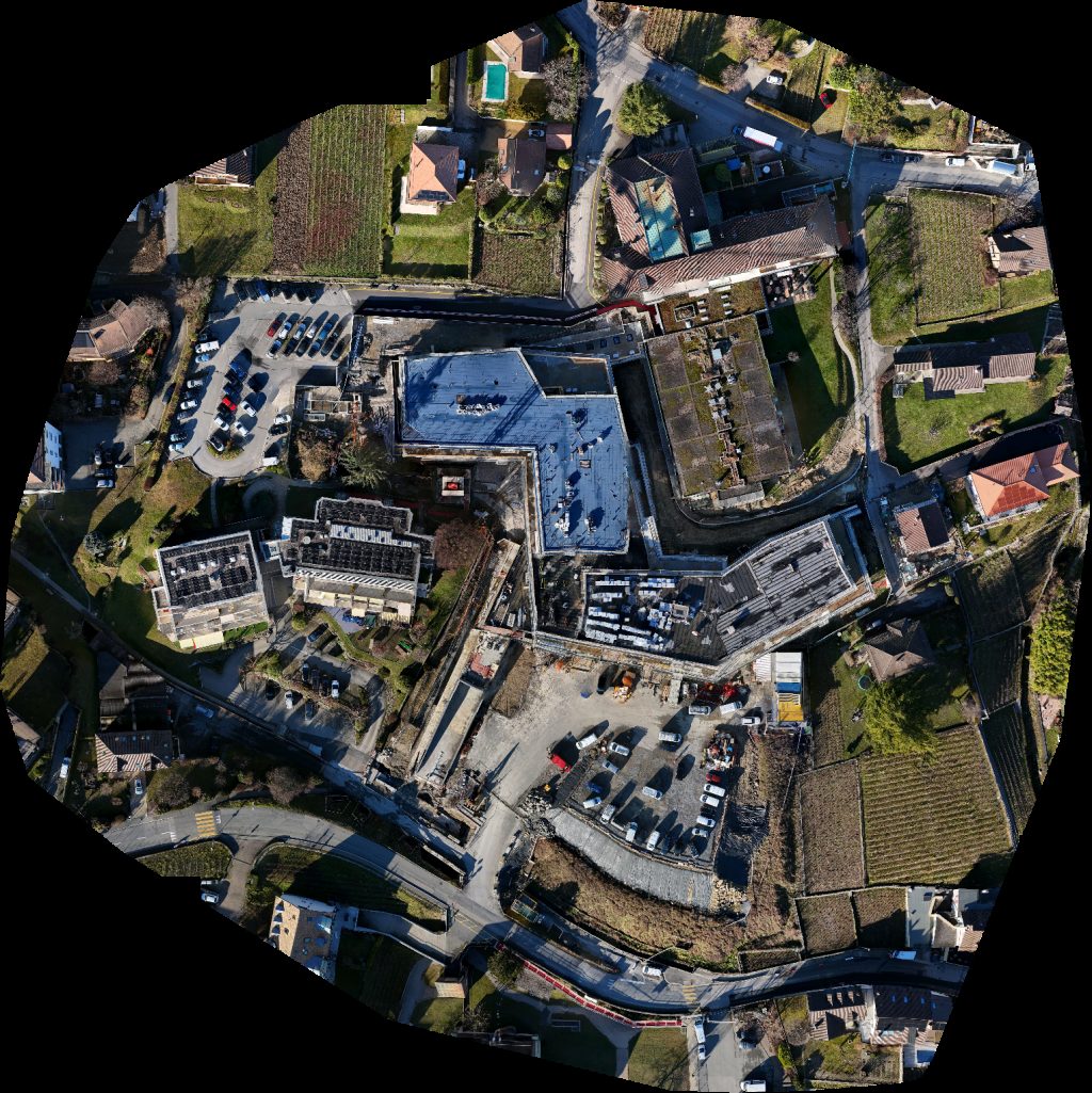 Drone map of Dent ta maison CAT de l Hôpital in de lavaux Aerial drone map in Bourg-en-Lavaux, Vd, CH