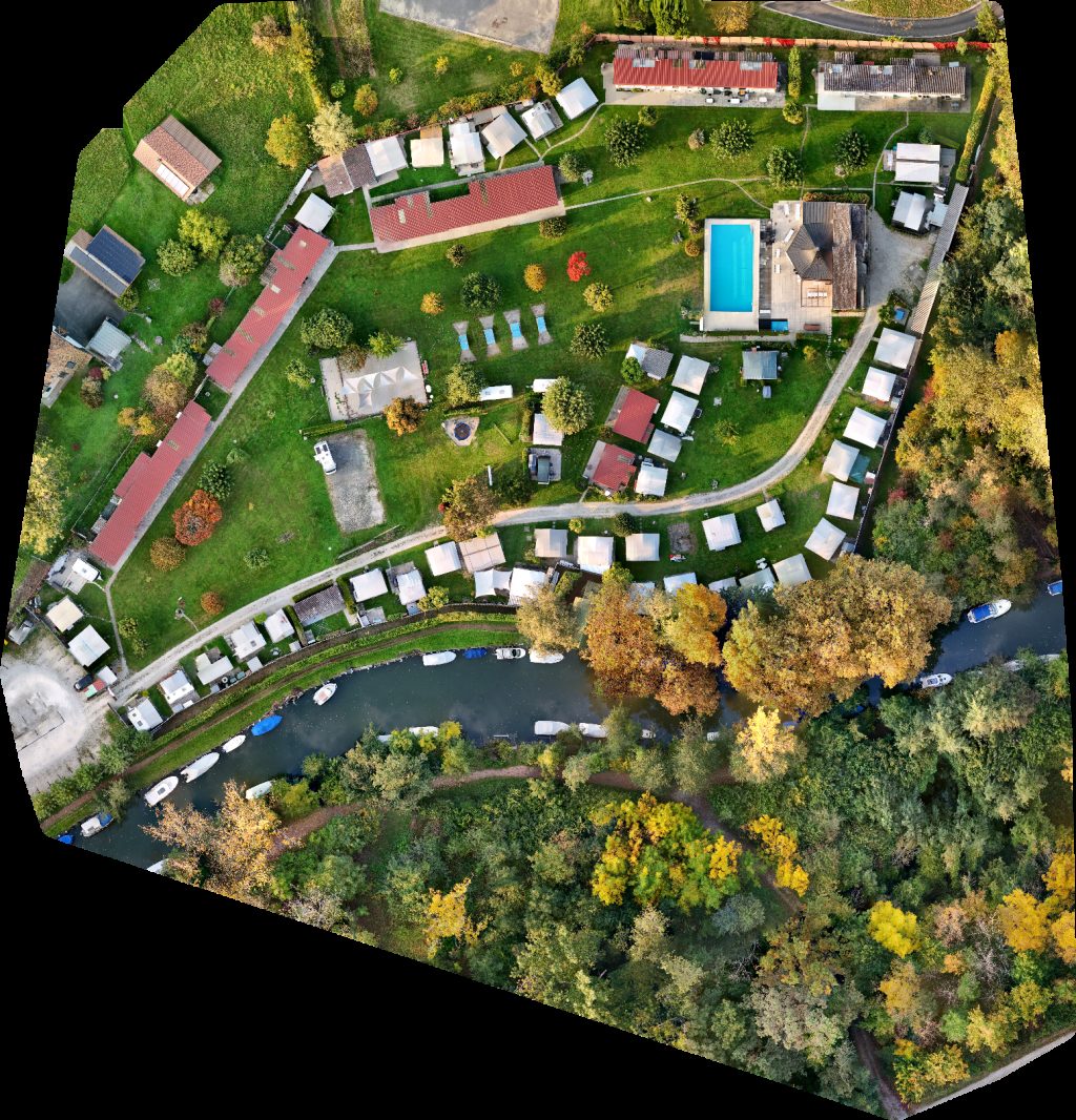 Drone map of Camping Club Léman Sentier aux Oiseaux in de la Aerial drone map in Préverenges, Vd, CH