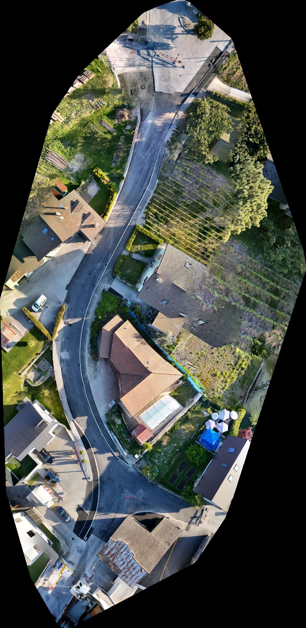 Drone map of La Tour Csimple in chamoson école Aerial drone map in Chamoson, Vs, CH